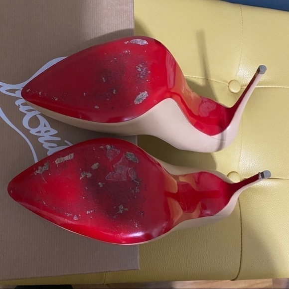 Christian Louboutin breche 100 nappa shiny 40.5 10.5 women’s heels shoes - Picture 7 of 7